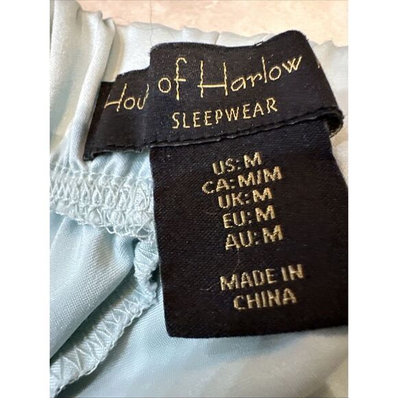 House of Harlow‎ 1960 Sleepwear Satin Pajama Set in Seafoam Green size Medium - Picture 12 of 12